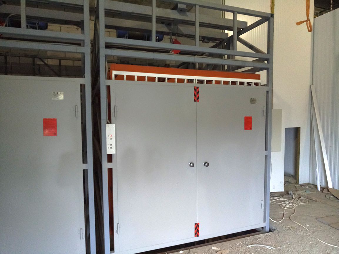 Подъемник грузовой в металлокаркасной шахте, 3000 кг, Самара